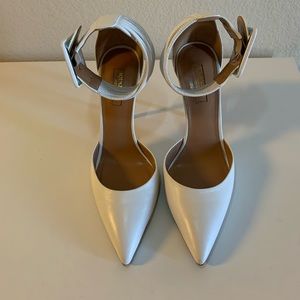 Aquazzura White Elegant Leather 95 Pump